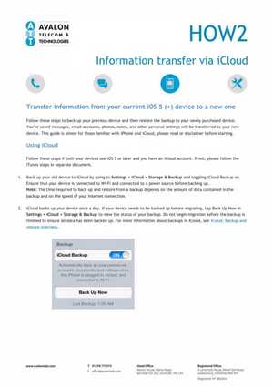 Guide to transfer user information for iPhone via iCloud