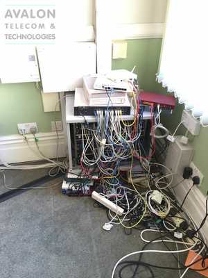 Messy IT Cabling Without Cabinet