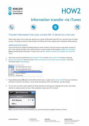 Guide to transfer user information for iPhone via iTunes