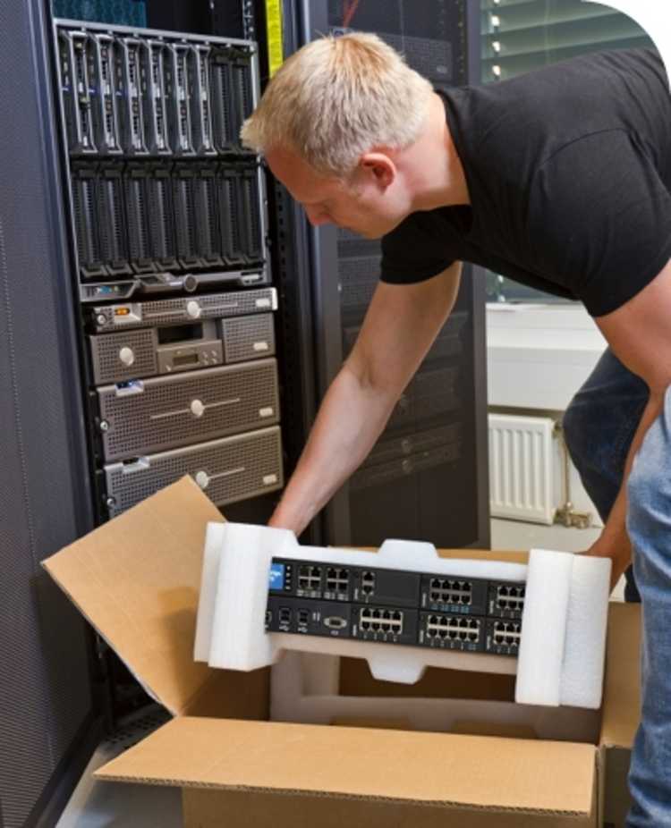 Avalon service engineer installing network equipment